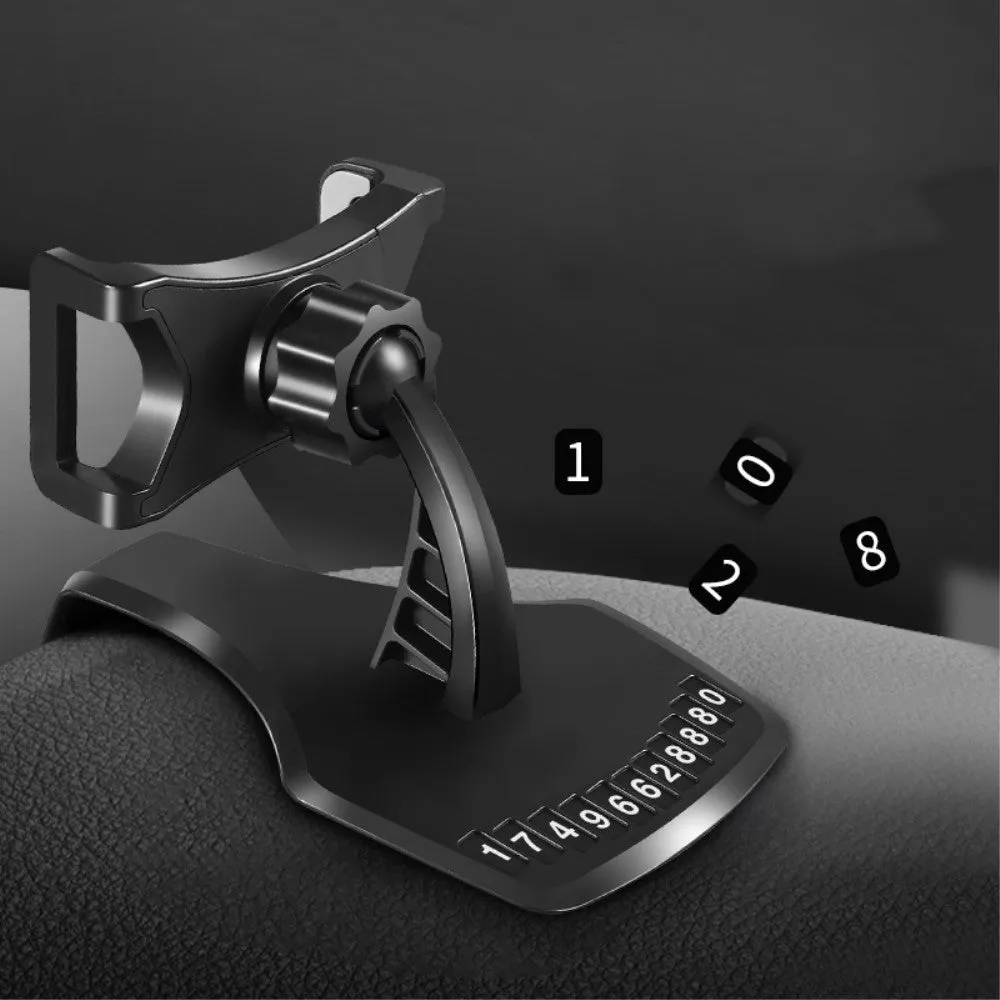3 in 1 Car GPS Smartphone Holder: Dashboard / Visor Clamp   AC Grid Clip for ZTE Small Fresh 5 - Black