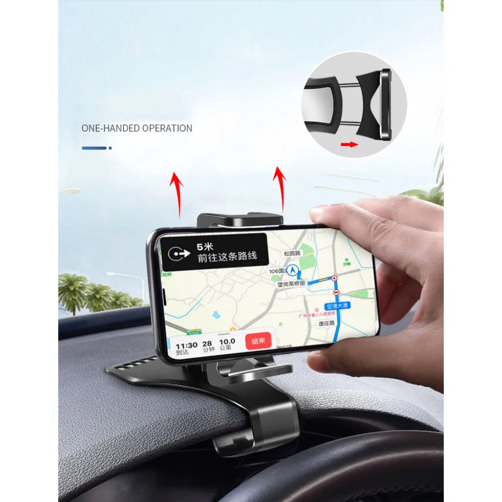 3 in 1 Car GPS Smartphone Holder: Dashboard / Visor Clamp   AC Grid Clip for ZTE Small Fresh 5 - Black