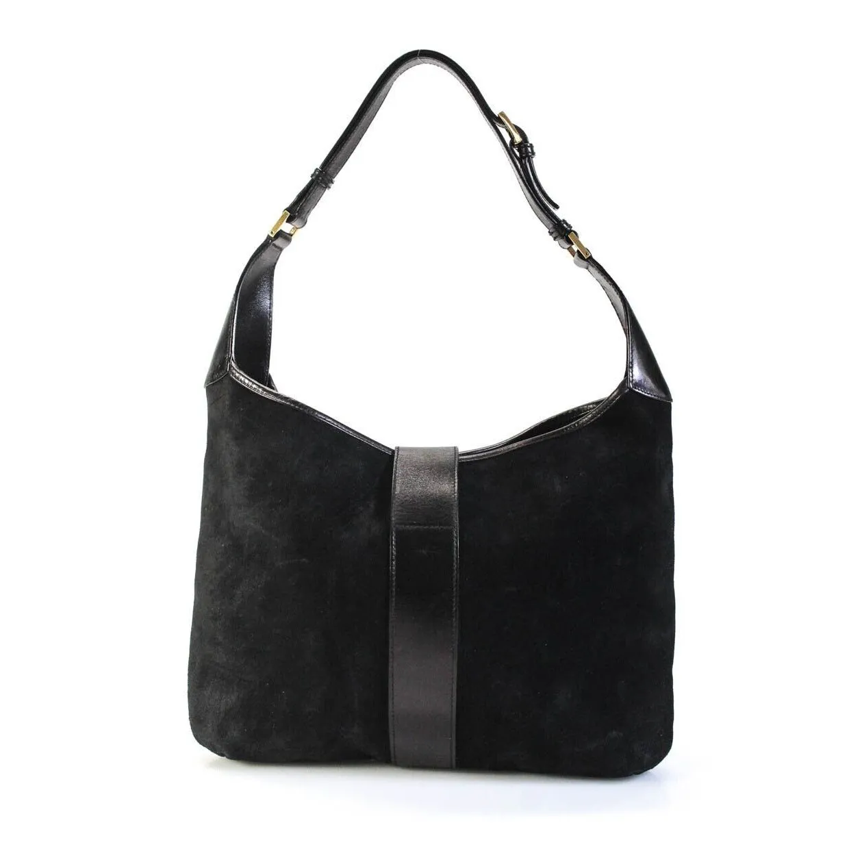 Gucci Black Leather Jackie Tigrette/Dionysus Hobo bag