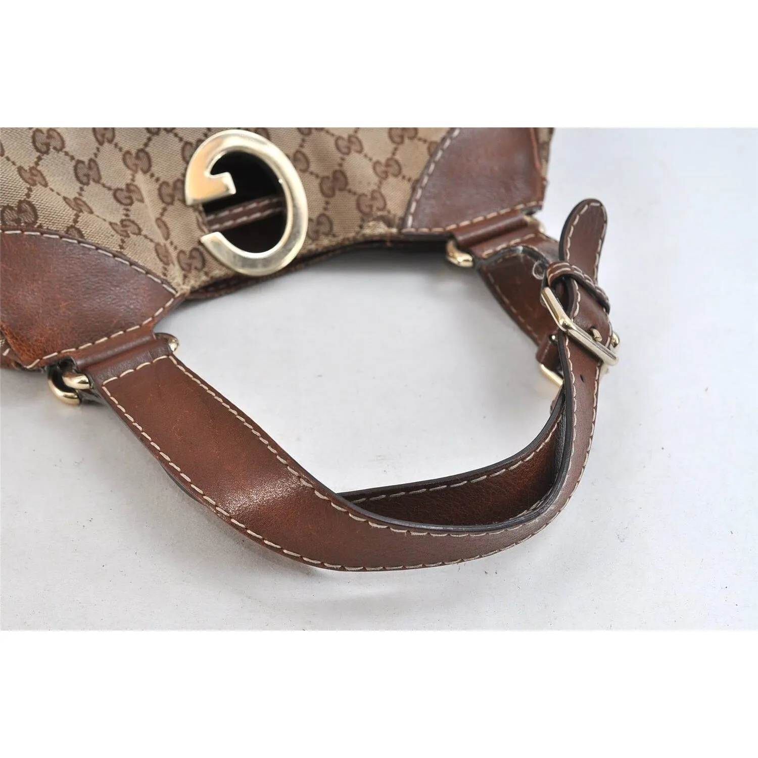 Gucci 'Charlotte' brown Guccissima XL satchel w chrome G