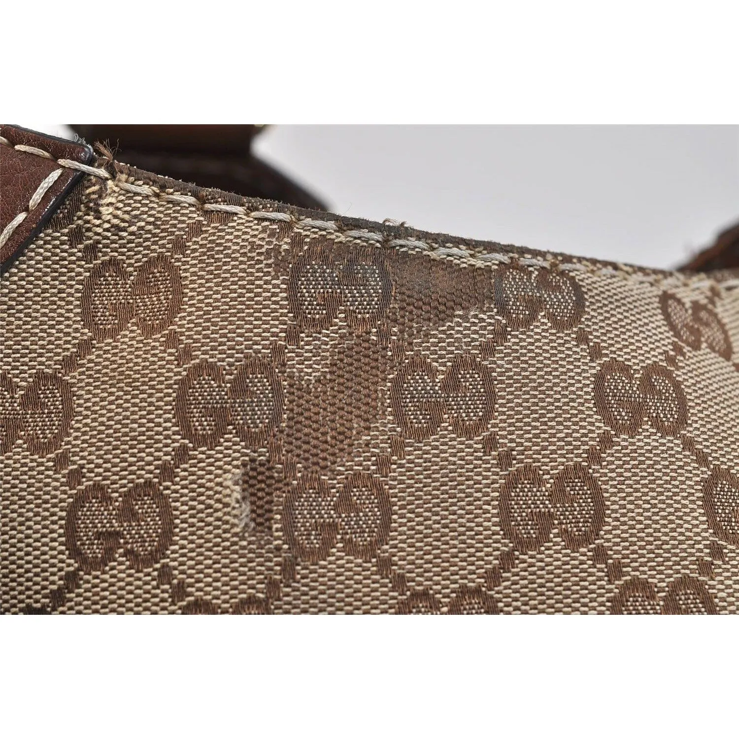 Gucci 'Charlotte' brown Guccissima XL satchel w chrome G