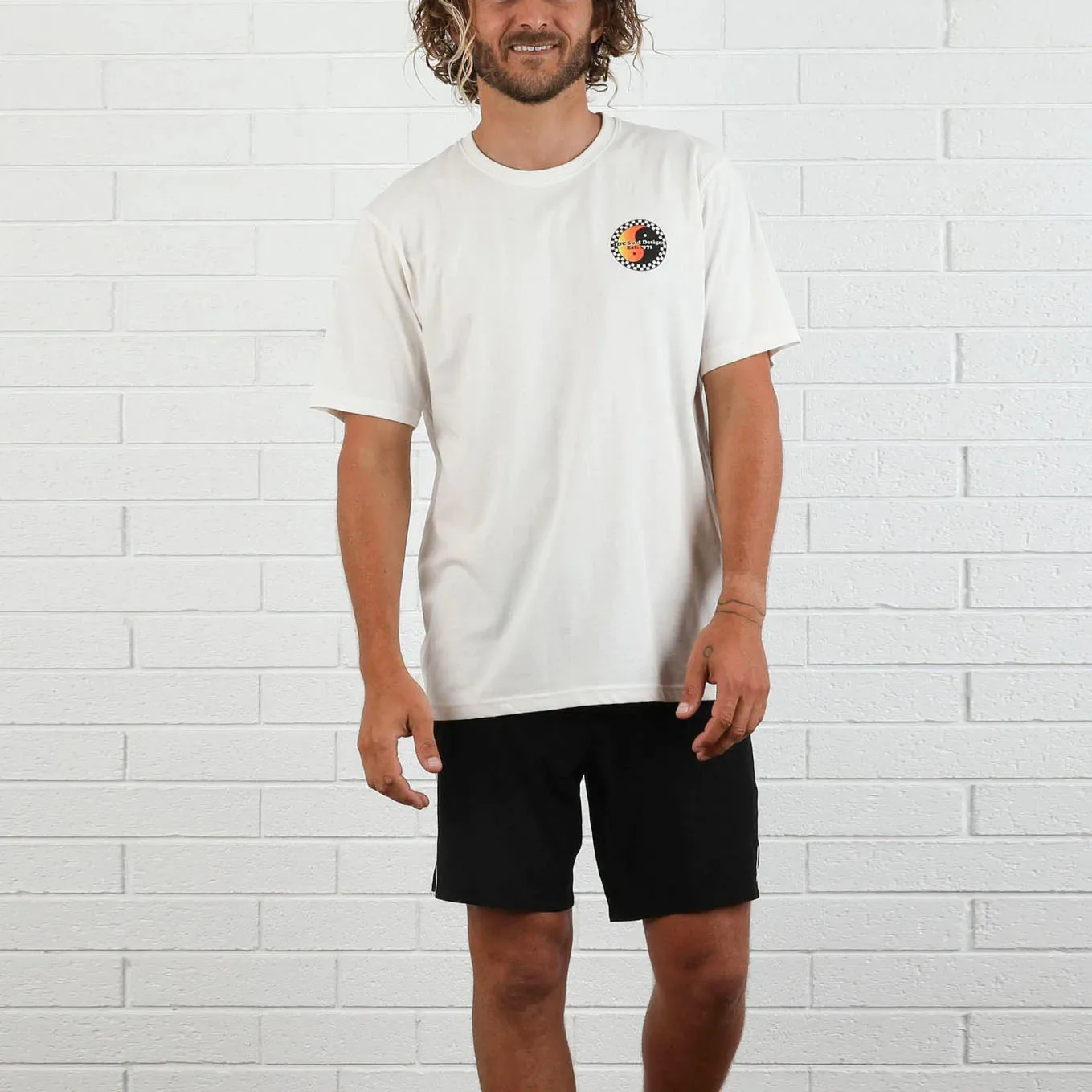 ICONIC CHECKER TEE | NATURAL