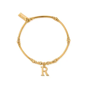 Iconic Initial R Bracelet - Gold - GBMNFR4043R