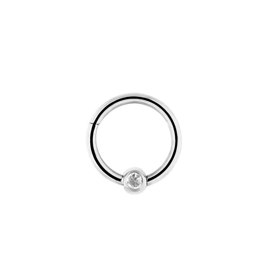 Iconic Stone Clicker Piercing Silber