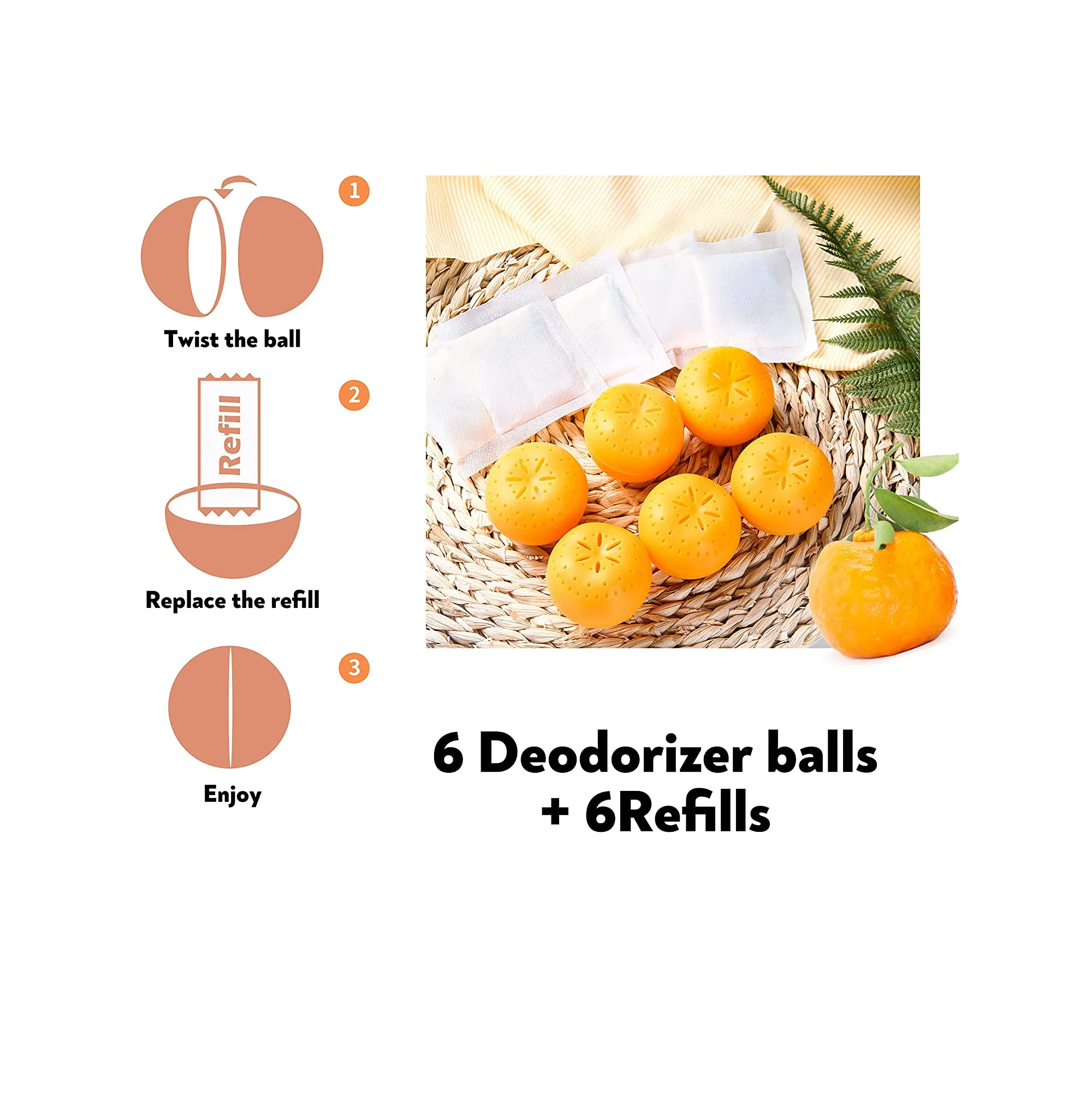 Natural Shoe Deodorizer Balls for Sneaker 12 Pack Baking Soda Ball 6 Deodorizer