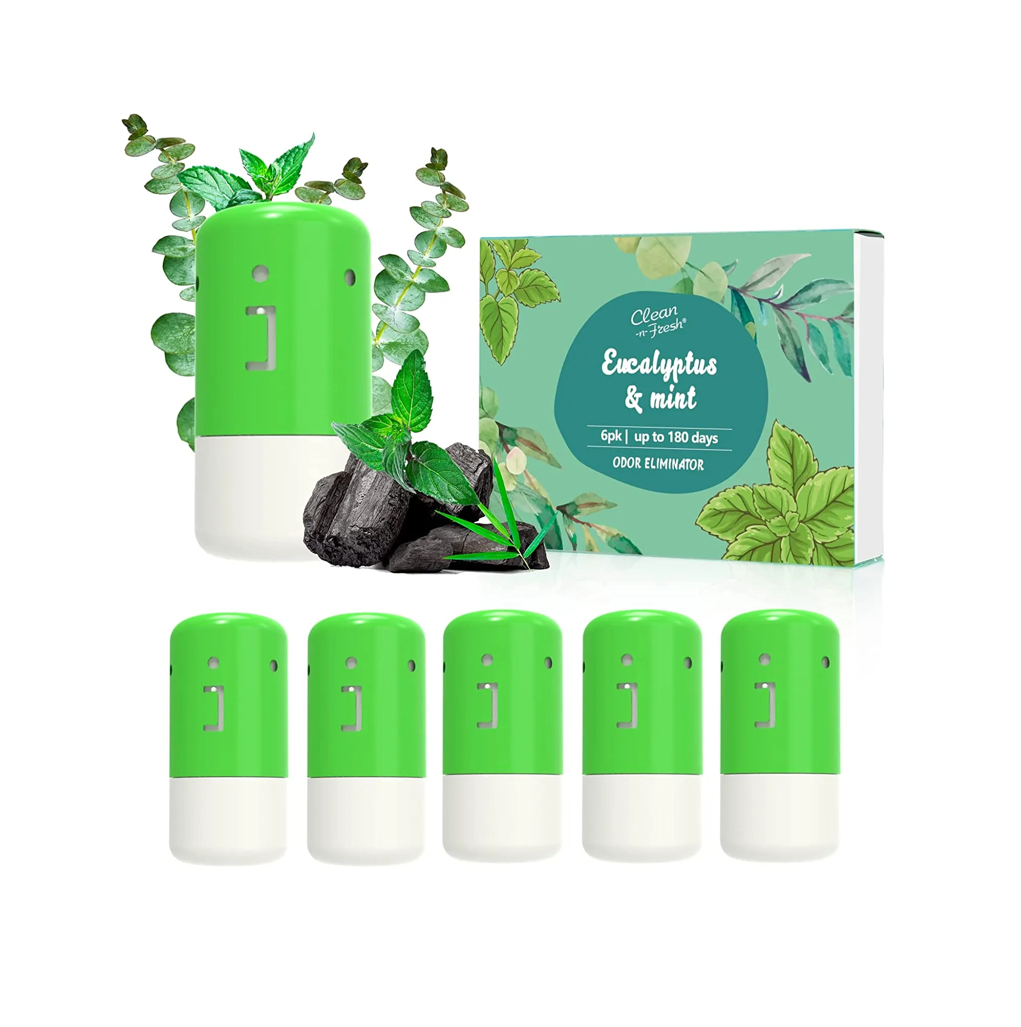 Shoe Deodorizer Balls for Sneaker 6 Pack Eucalyptus & Mint Essential Oil