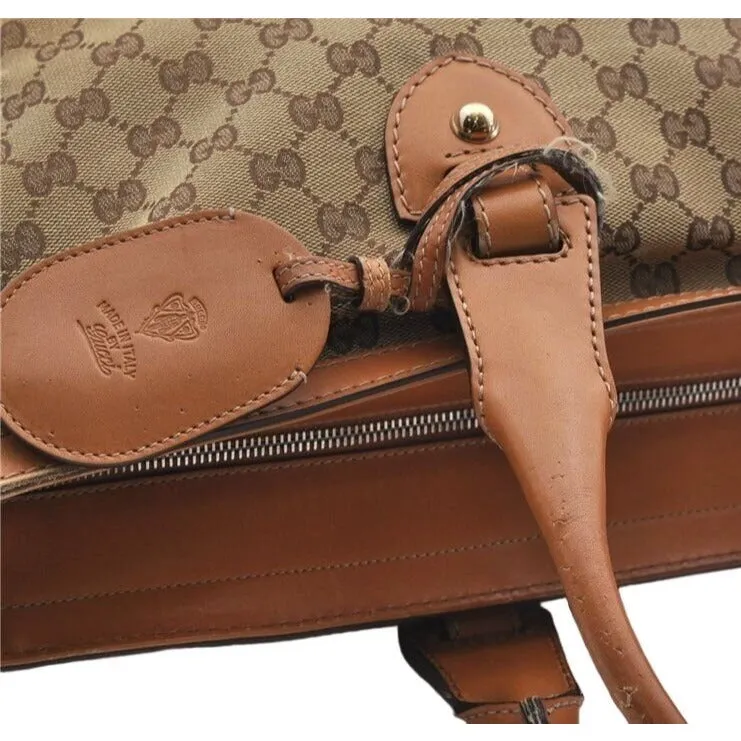 SOLD- Gucci brown Guccissima Web Heritage XL Tote w red & green