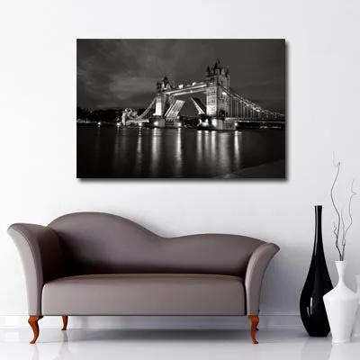 Tower Bridge Black and White - London Canvas